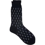 Sock, Men's Black with Mini G Clefs